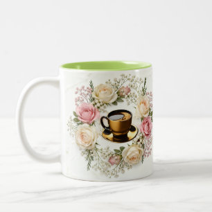Kaffee & Liebe Zweifarbige Tasse