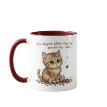 Kaffee liebende Kitten-Tasse