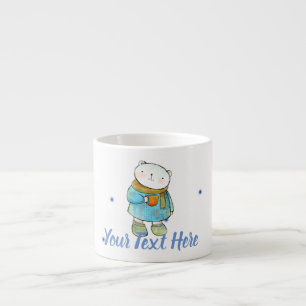 Kaffee liebende Polar Bär Custom Espressotasse