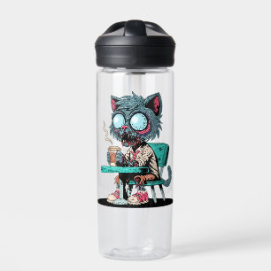 Kaffee liebender Zombie-Kater Trinkflasche