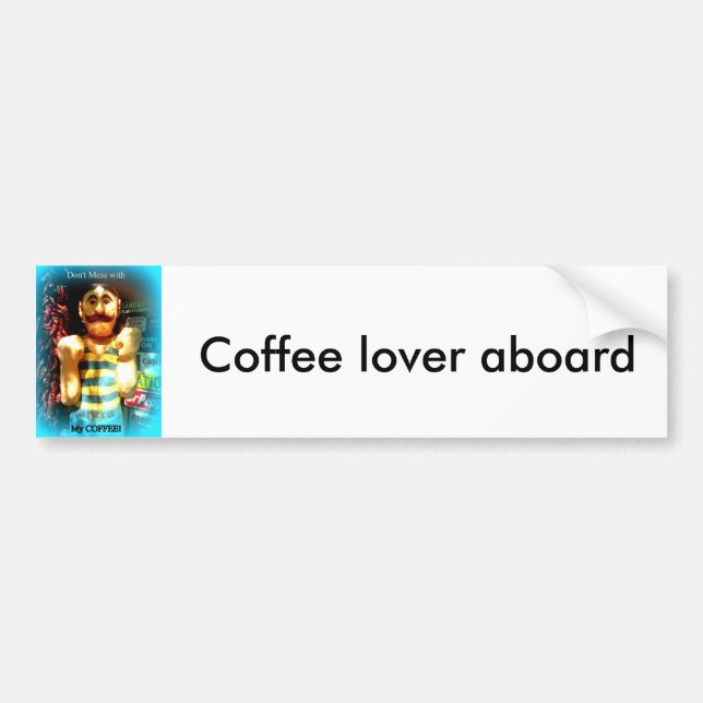 Kaffee-Liebhaber Autoaufkleber (Vorne)