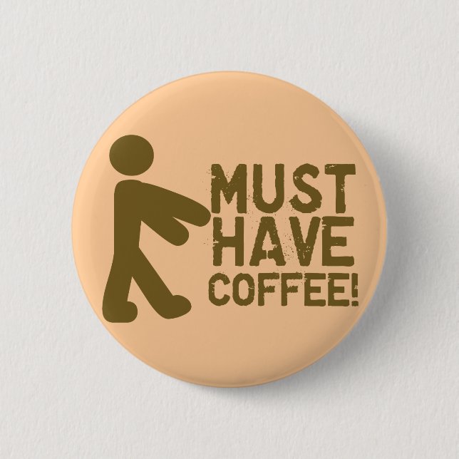 Kaffee-Liebhaber Button (Vorderseite)