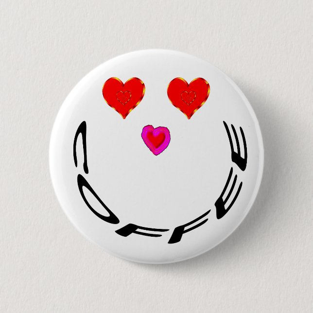 Kaffee Liebhaber Button (Vorderseite)