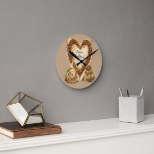 Kaffee Liebhaber Cozy Vintage Runde Wanduhr