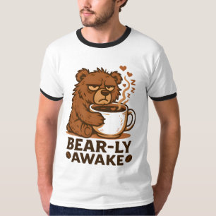 Kaffee-Liebhaber-Design 'Kaum wach' T-Shirt