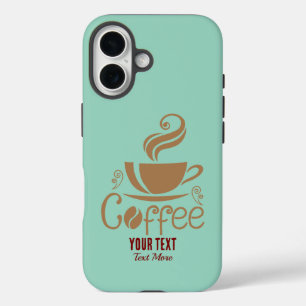 Kaffee-Liebhaber-Design – Minimales Kaffee-Tassen- iPhone 16 Hülle