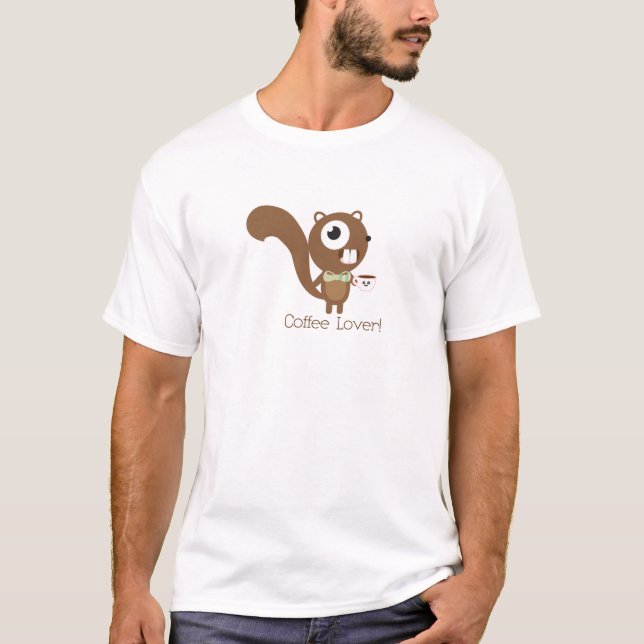 Kaffee-Liebhaber-Eichhörnchen-T - Shirt (Vorderseite)