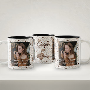 Kaffee-Liebhaber Foto Name Kaffee-Tasse Geschenk f Zweifarbige Tasse