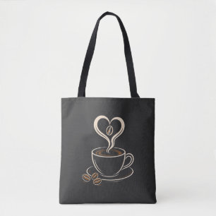 Kaffee-Liebhaber-Herz-Dampf Minimalistisches Desig