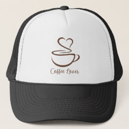 Kaffee-Liebhaber-Herzdampf Truckerkappe