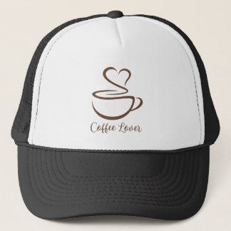 Kaffee-Liebhaber-Herzdampf Truckerkappe