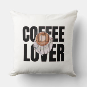 Kaffee Liebhaber – Kaffee Süchtiger Morgen Koffein Kissen