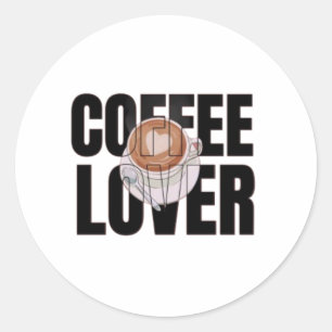 Kaffee Liebhaber – Kaffee Süchtiger Morgen Koffein Runder Aufkleber