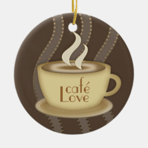 Kaffee-Liebhaber Keramik Ornament