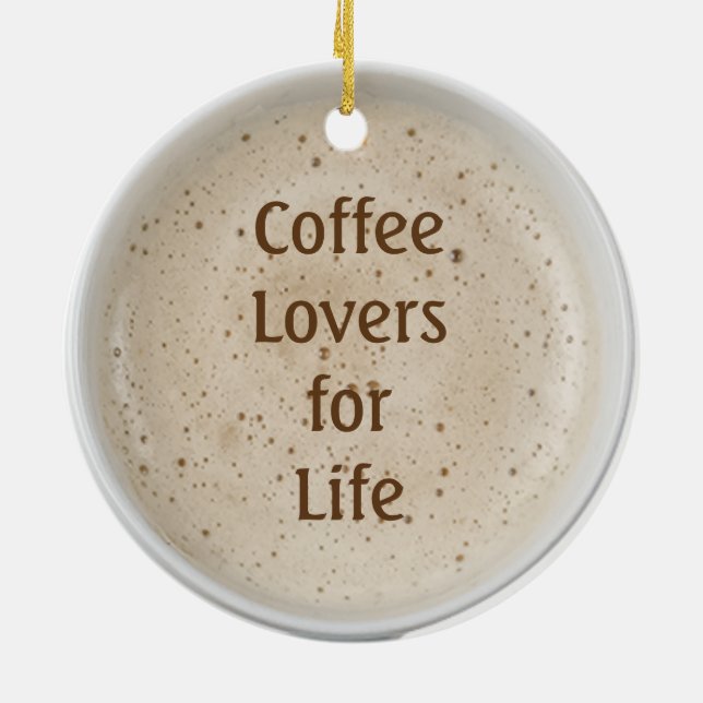Kaffee-Liebhaber Keramikornament (Hinten)