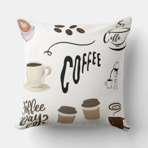 Kaffee-Liebhaber-Kissen – Cozy Coffee Cup Design, Kissen