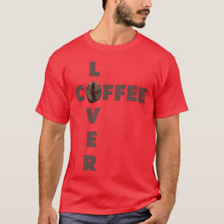Kaffee-Liebhaber Minimalist Bean Design lustig T-Shirt