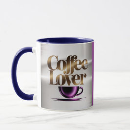 Kaffee-Liebhaber Moderne Lila Blaue Tasse