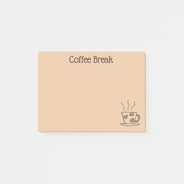 Kaffee Liebhaber Post-it Klebezettel (Vorderseite)