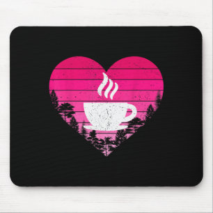 Kaffee Liebhaber Retro Vintage Herz Kaffee Valenti Mousepad
