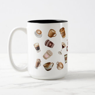 Kaffee-Liebhaber-Tasse | Hübsche Kaffee-Ästhetik-T Zweifarbige Tasse