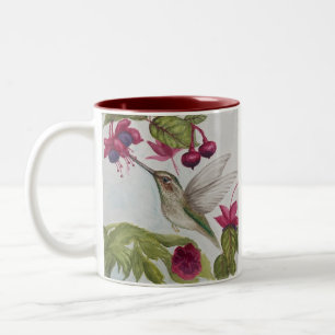 Kaffee-Liebhaber und Kolibri Getränke-Mug Zweifarbige Tasse