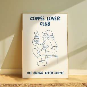Kaffee Liebhaber Wandkunst Poster Minimalistische 