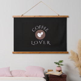 Kaffee-Liebhaber, Zuhause, Büro & Geschenke Wandteppich Mit Holzrahmen