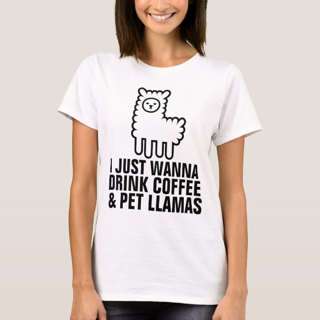 KAFFEE & LLAMAS T - Shirt (Vorderseite)