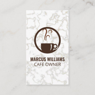 Kaffee-Logo   Marmor Visitenkarte
