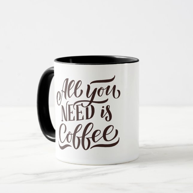 Kaffee Lover - Angebot und Cartoon Cup Design Tasse (Vorderseite Links)