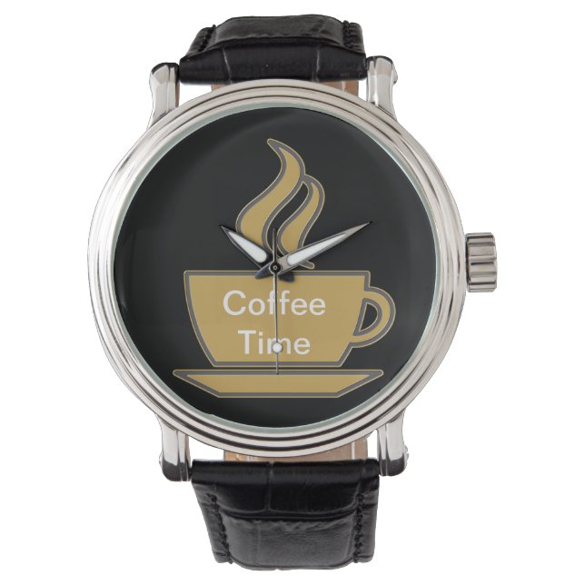 Kaffee-Lover-Armbanduhr Armbanduhr (Vorderseite)
