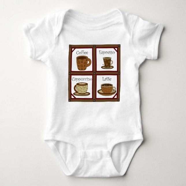 Kaffee Lover Baby Strampler (Vorderseite)
