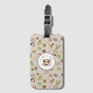 Kaffee Lover Botanisch "io amo il caffè" Gepäckanhänger