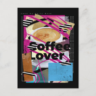 Kaffee-Lover-Collage Postkarte