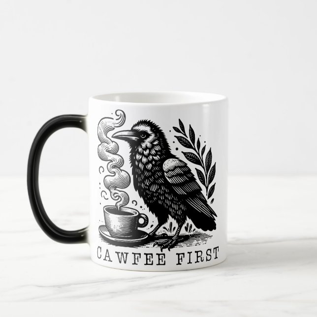 Kaffee-Lover-Cup, Kaffee-Spaß-Tasse, Coffee-Jokes Verwandlungstasse (Links)