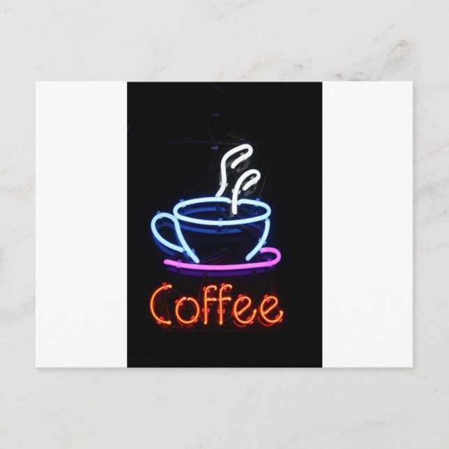 Kaffee Lover Cup Neon Sign Geschenk Geschenk vorha Postkarte (Vorderseite)