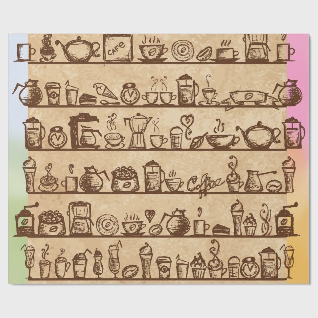 Kaffee Lover Geschenkpapier (Flach)