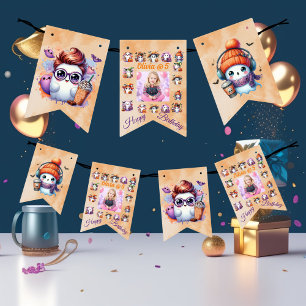 Kaffee Lover Ghost Bunting Fahnen für Kinder zum G Wimpelkette