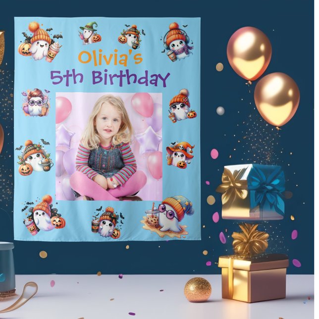 Kaffee Lover Ghost Party Hintergrund für Kinder Pa Wandteppich (Von Creator hochgeladen)