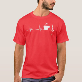Kaffee Lover Heartbeat EKG Puls Hot Espresso Coff T-Shirt