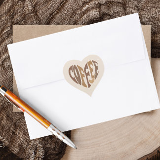 Kaffee Lover Herz-Aufkleber