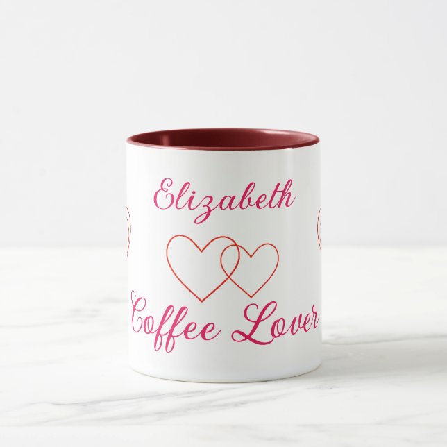 Kaffee Lover Herz Tasse (Zentrum)