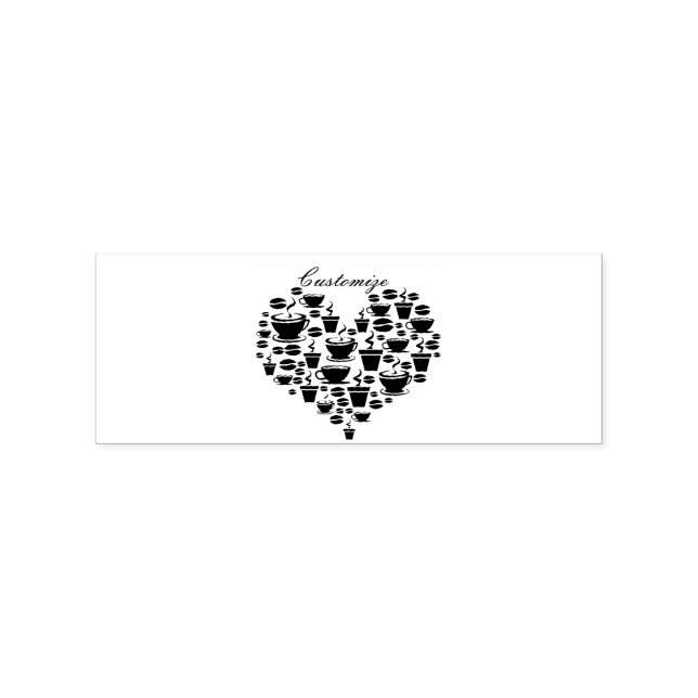 Kaffee Lover Herz Thunder_Cove Gummistempel (Prägung)