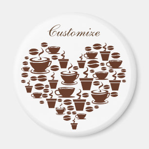 Kaffee Lover Herz Thunder_Cove Magnet