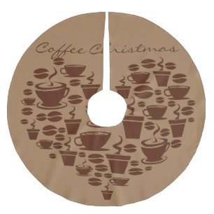 Kaffee Lover Herz Thunder_Cove Polyester Weihnachtsbaumdecke