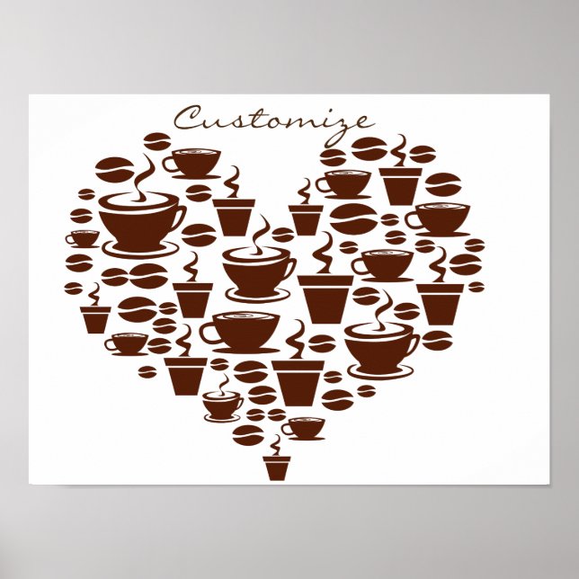 Kaffee Lover Herz Thunder_Cove Poster (Vorne)