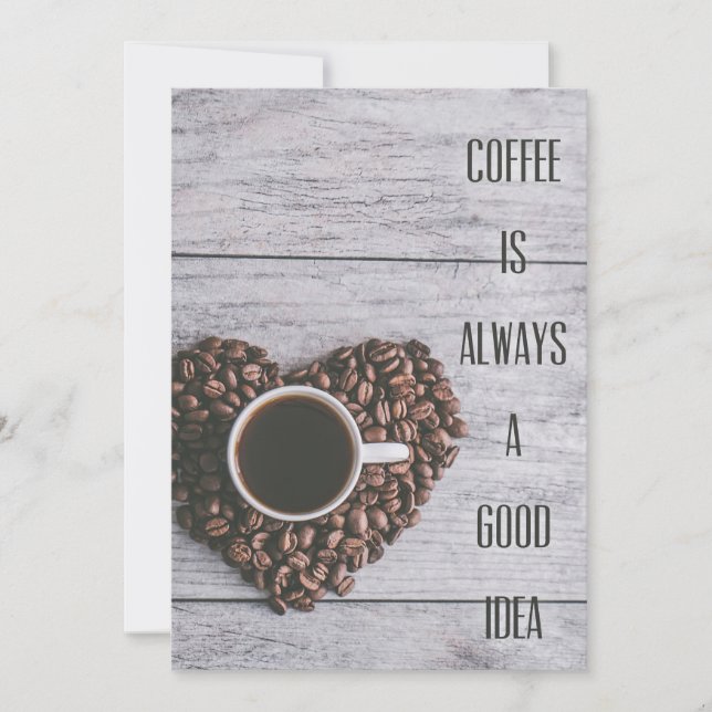 Kaffee Lover Kaffee sind immer gute Ideen Save The Date (Vorderseite)