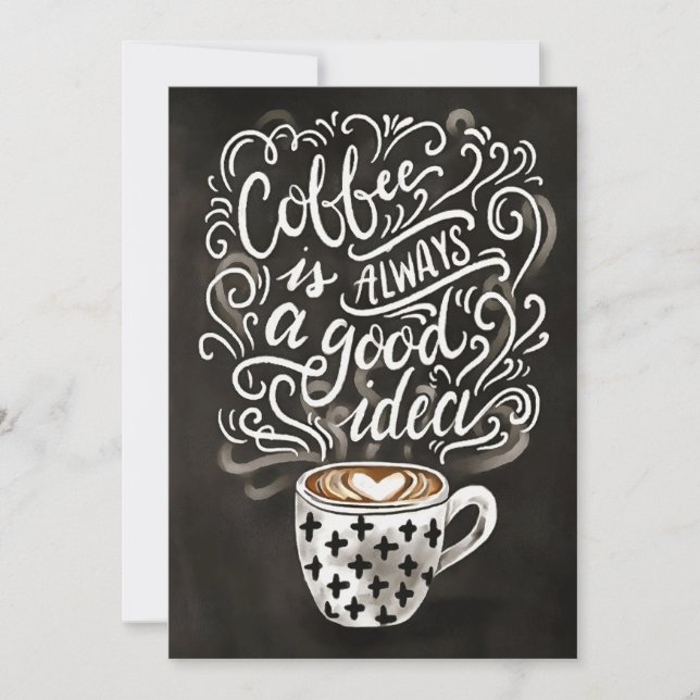 Kaffee Lover Kaffee Straße Gute Ideen Einladung (Vorderseite)