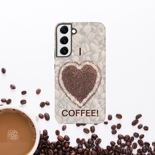 Kaffee Lover Kaffeeban Herz Samsung Galaxy Hülle (Coffee Lover Coffee Bean Heart Samsung Galaxy Case)